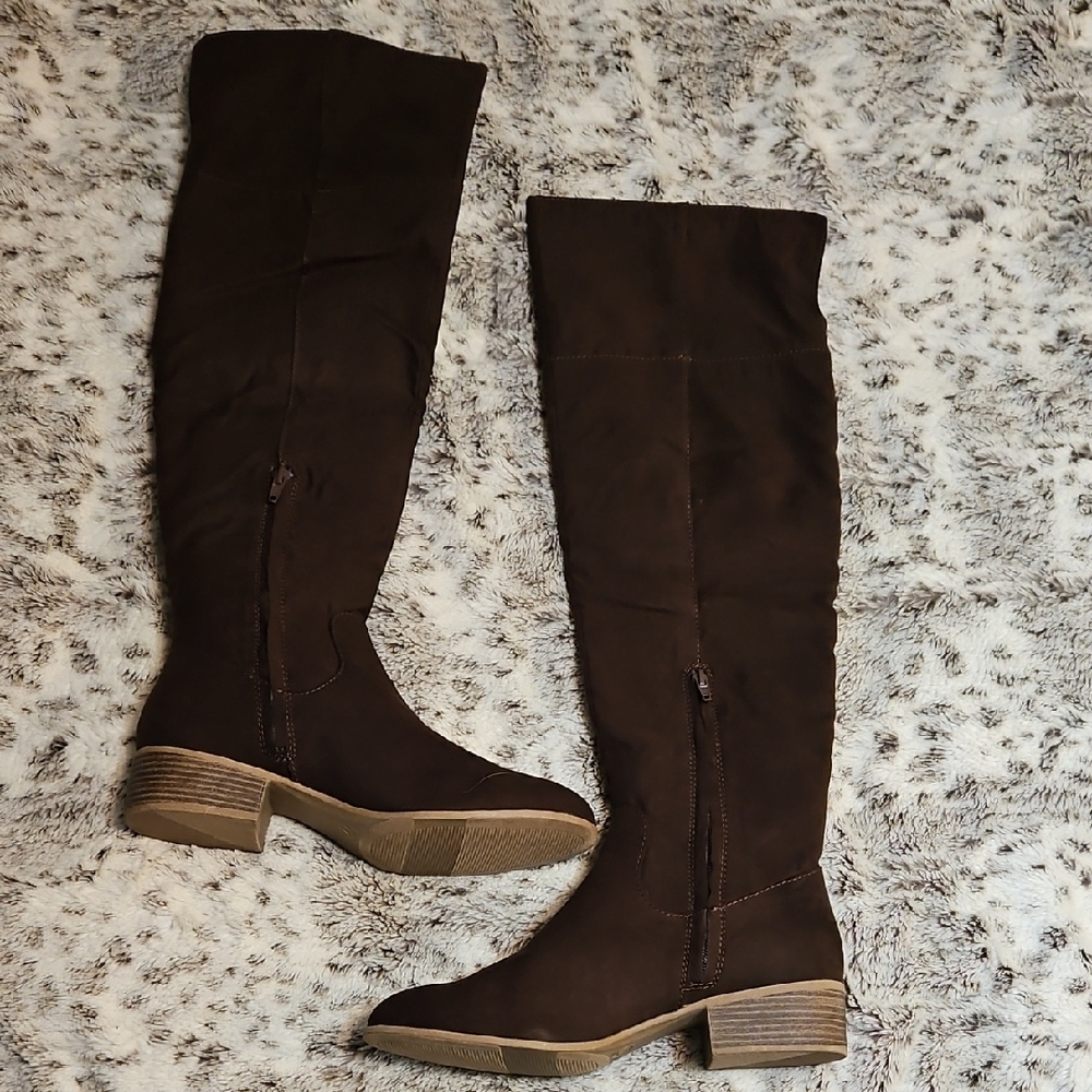 Pandora Dark Brown Over-the-Knee Boots